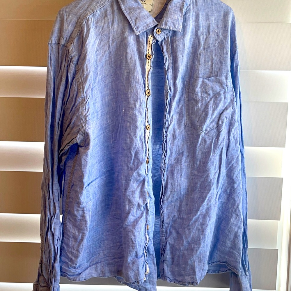 Men’s Linen button used once .